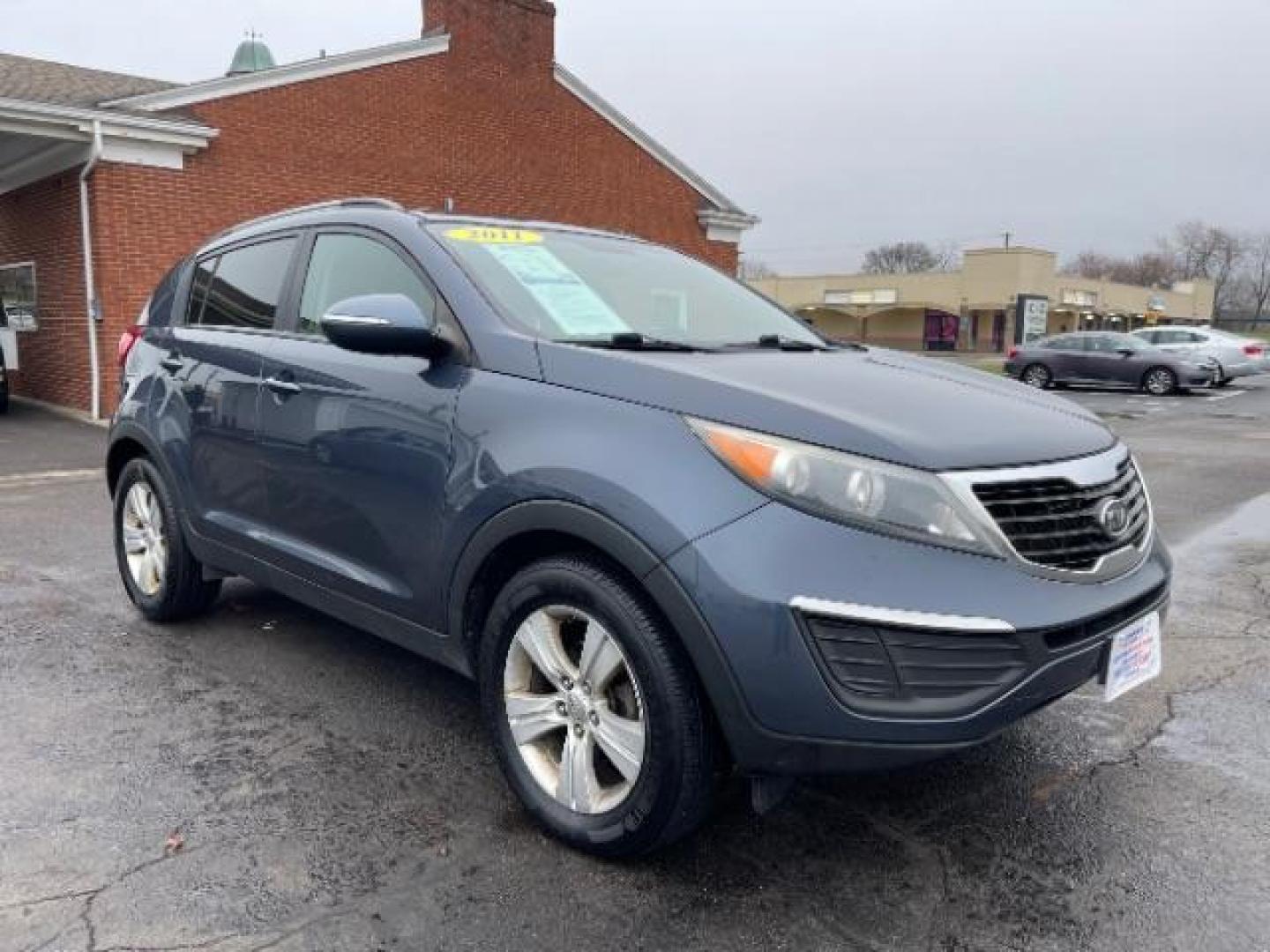 2011 Retro Blue Metallic Kia Sportage LX FWD (KNDPB3A22B7) with an 2.4L V6 DOHC 24V engine, 6-Speed Automatic transmission, located at 1230 East Main St, Xenia, OH, 45385, (937) 908-9800, 39.688026, -83.910172 - Photo#0