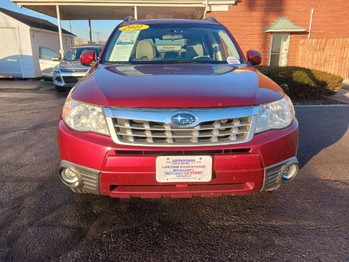 2011 Camellia Red Pearl Subaru Forester 2.5X Limited (JF2SHAEC2BH) with an 2.5L H4 SOHC 16V engine, 4-Speed Automatic transmission, located at 1230 East Main St, Xenia, OH, 45385, (937) 908-9800, 39.688026, -83.910172 - Photo#1