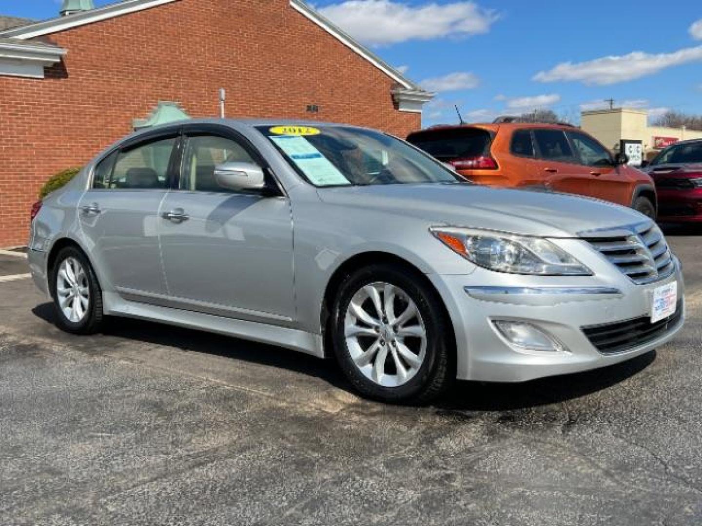 2012 Platinum Metallic Hyundai Genesis 3.8L (KMHGC4DD8CU) with an 3.8L V6 DOHC 24V engine, 6-Speed Automatic transmission, located at 1099 N County Rd 25A, Troy, OH, 45373, (937) 908-9800, 40.057079, -84.212883 - Photo#0