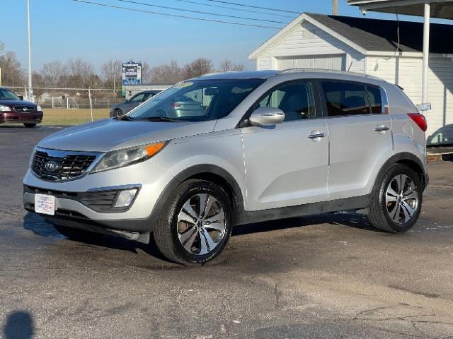 2012 Bright Silver Kia Sportage EX FWD (KNDPC3A29C7) with an 2.4L V6 DOHC 24V engine, 6-Speed Automatic transmission, located at 880 E. National Road, Vandalia, OH, 45377, (937) 908-9800, 39.891918, -84.183594 - Photo#1