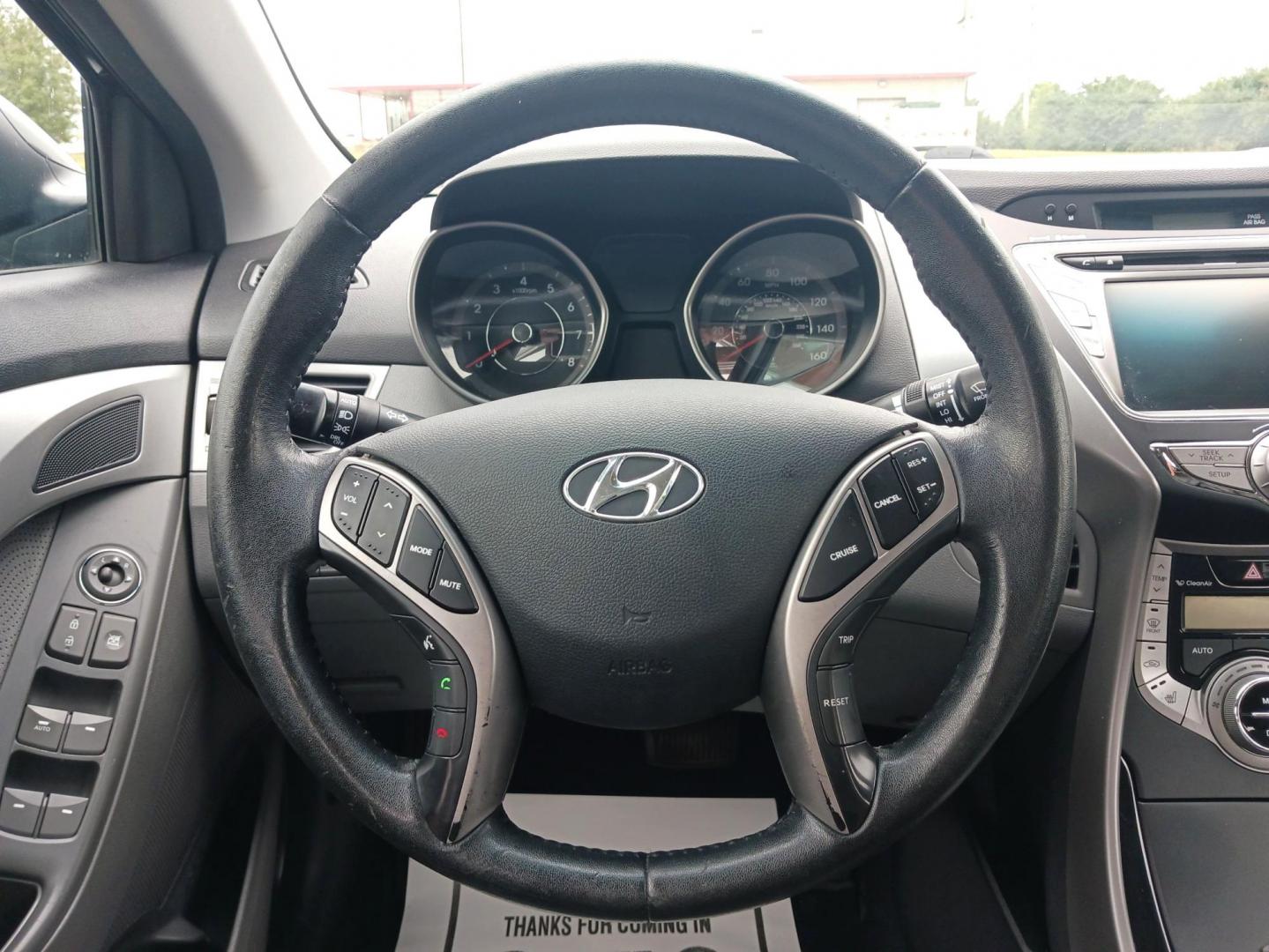 2013 Midnight Black Metallic Hyundai Elantra (5NPDH4AE0DH) with an 1.8L L4 DOHC 16V engine, 6-Speed Automatic transmission, located at 4508 South Dixie Dr, Moraine, OH, 45439, (937) 908-9800, 39.689976, -84.218452 - Photo#15