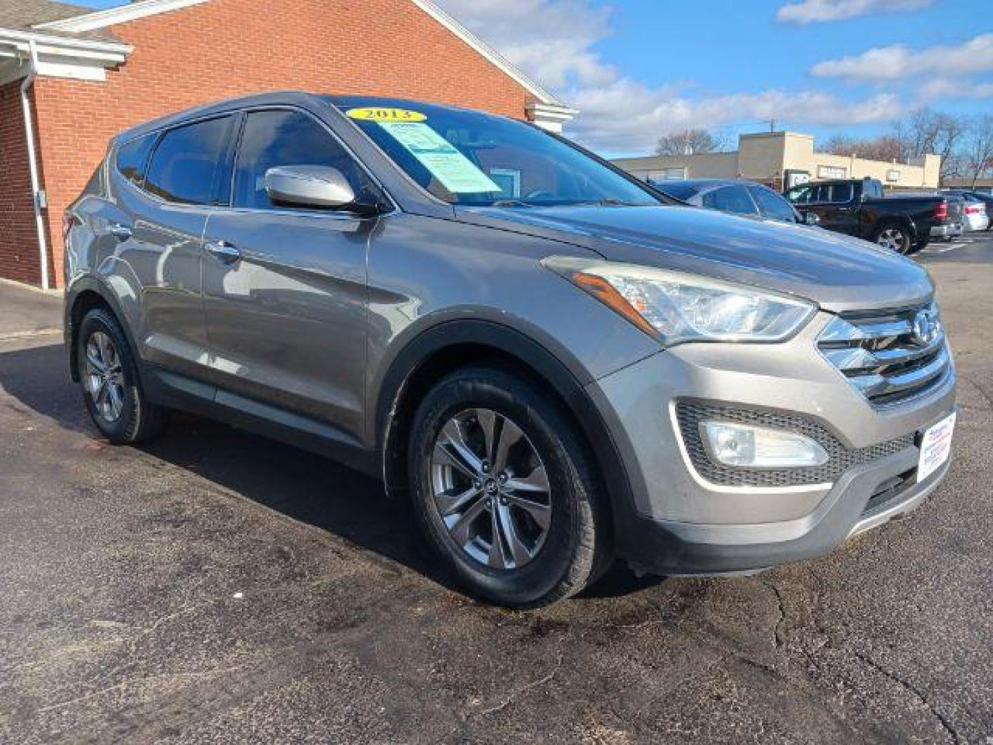 2013 Mineral Gray Hyundai Santa Fe Sport 2.4 AWD (5XYZUDLBXDG) with an 2.4L L4 DOHC 16V engine, 6-Speed Automatic transmission, located at 1184 Kauffman Ave, Fairborn, OH, 45324, (937) 908-9800, 39.807072, -84.030914 - Photo#0