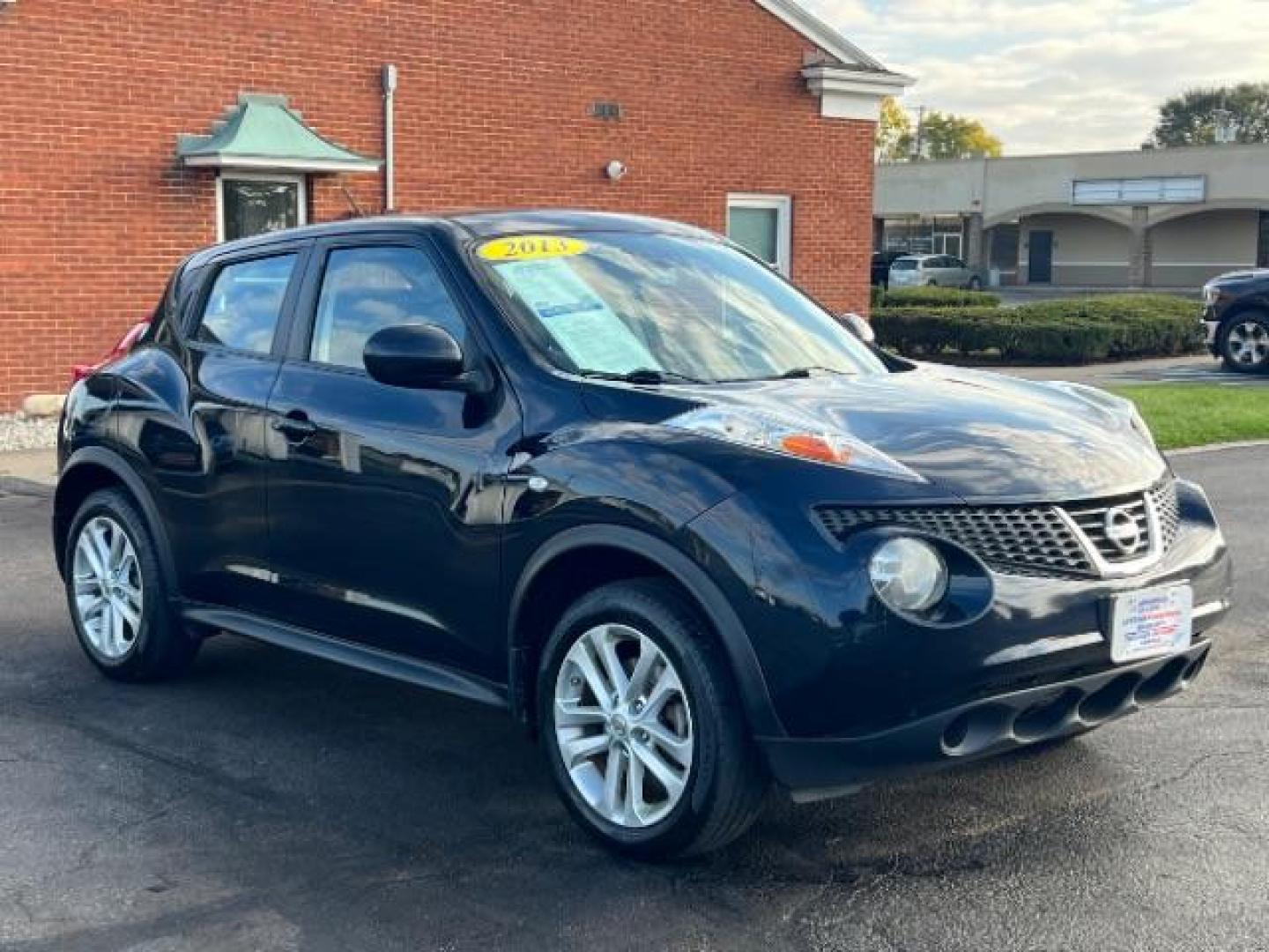 2013 Sapphire Black Nissan Juke S AWD (JN8AF5MV2DT) with an 1.6L L4 DOHC 16V engine, Continuously Variable Transmission transmission, located at 1099 N County Rd 25A, Troy, OH, 45373, (937) 908-9800, 40.057079, -84.212883 - Photo#0