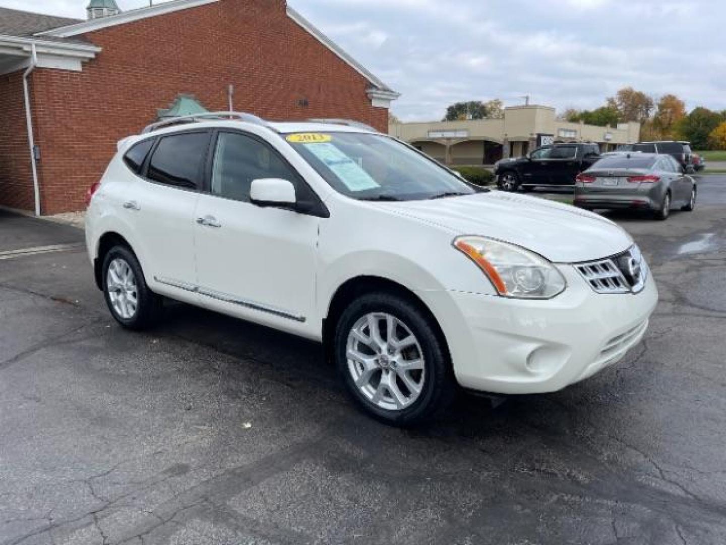 2013 Pearl White Nissan Rogue S AWD (JN8AS5MVXDW) with an 2.5L L4 DOHC 16V engine, Continuously Variable Transmission transmission, located at 1230 East Main St, Xenia, OH, 45385, (937) 908-9800, 39.688026, -83.910172 - Photo#0