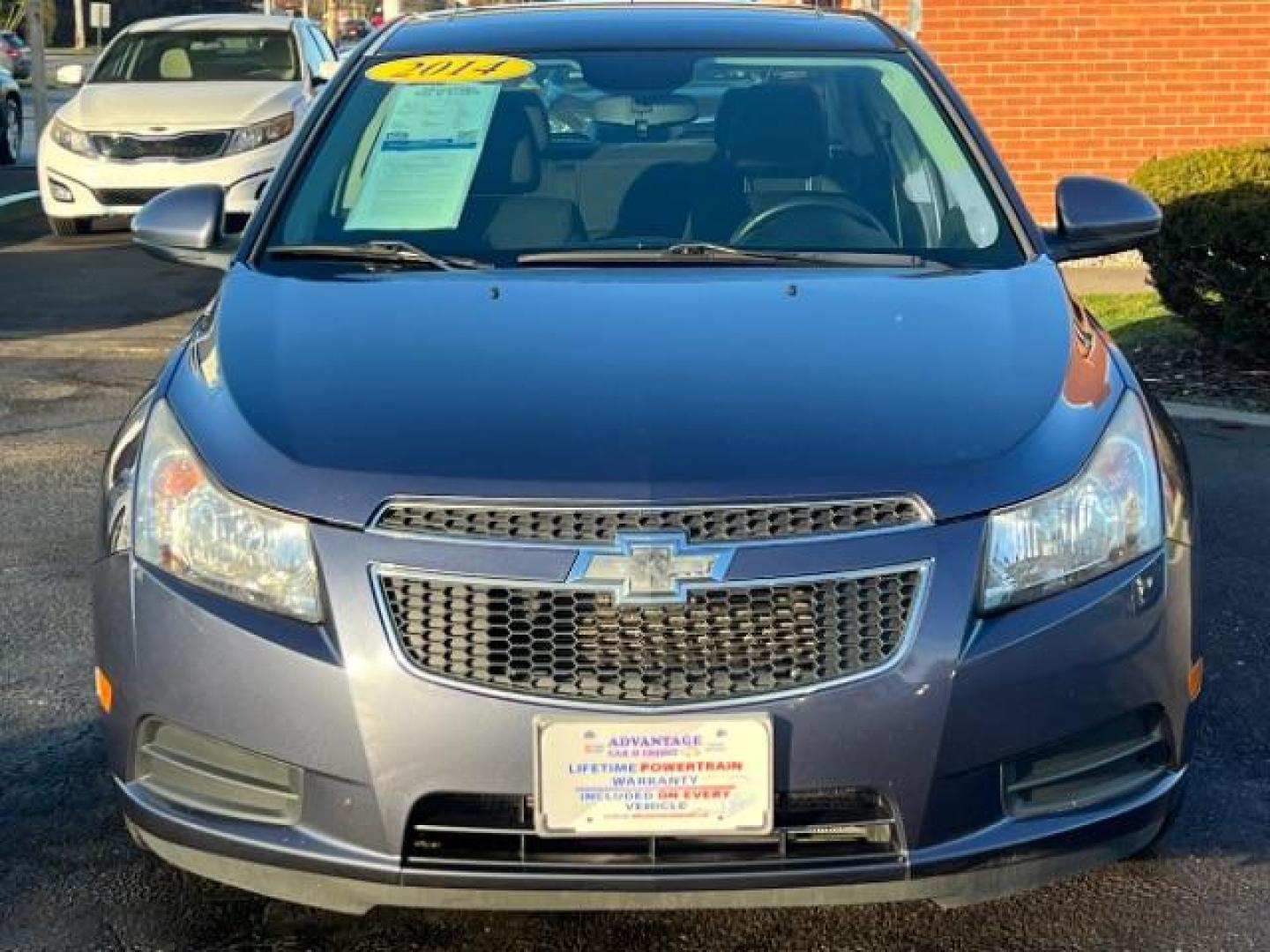 2014 Atlantis Blue Metallic Chevrolet Cruze 1LT Auto (1G1PC5SB8E7) with an 1.4L L4 DOHC 16V TURBO engine, 6-Speed Automatic transmission, located at 1230 East Main St, Xenia, OH, 45385, (937) 908-9800, 39.688026, -83.910172 - Photo#1