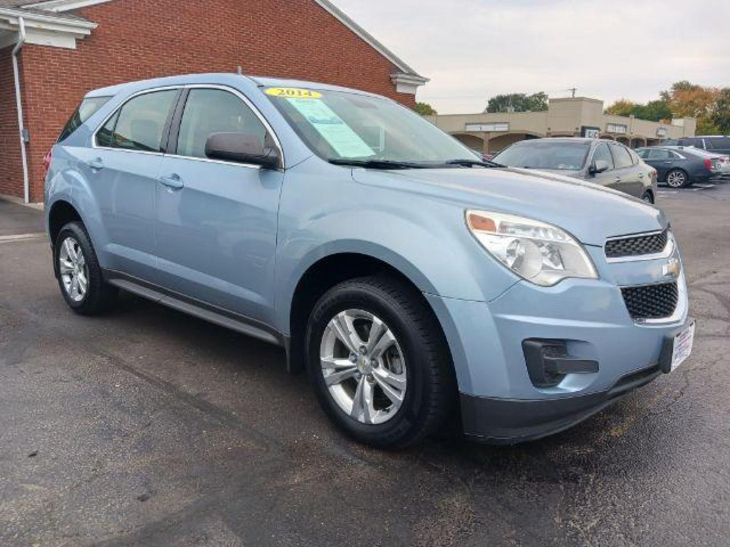 2014 Atlantis Blue Metallic Chevrolet Equinox LS 2WD (2GNALAEK6E6) with an 2.4L L4 DOHC 16V FFV engine, 6-Speed Automatic transmission, located at 1184 Kauffman Ave, Fairborn, OH, 45324, (937) 908-9800, 39.807072, -84.030914 - Photo#0