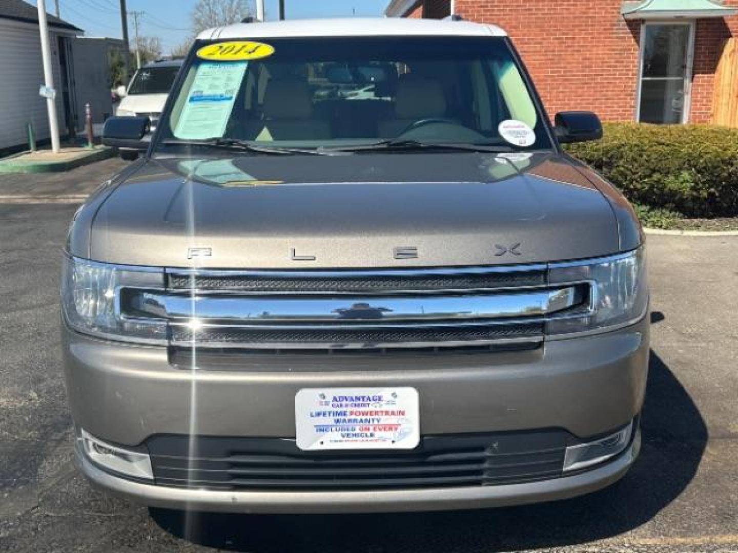 2014 Mineral Gray Metallic Ford Flex SEL FWD (2FMGK5C84EB) with an 3.5L V6 DOHC 24V engine, 6-Speed Automatic Overdrive transmission, located at 1951 S Dayton Lakeview Rd., New Carlisle, OH, 45344, (937) 908-9800, 39.890999, -84.050255 - Photo#1