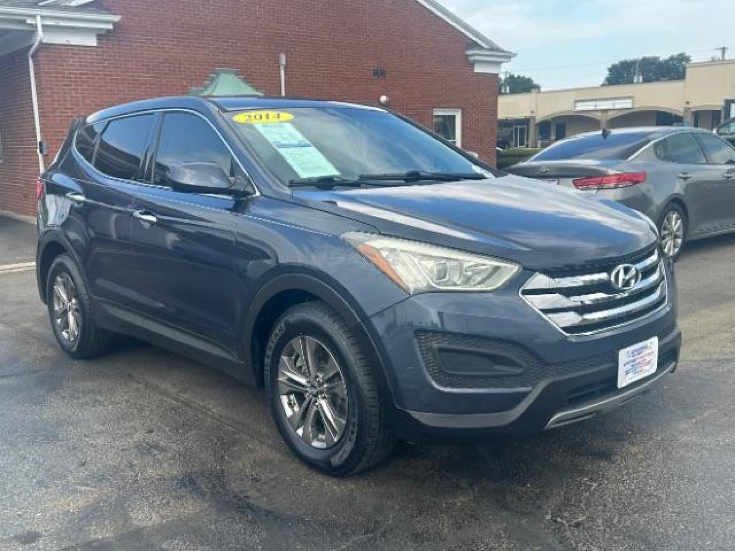 2014 Marlin Blue Hyundai Santa Fe Sport 2.4 FWD (5XYZT3LB3EG) with an 2.4L L4 DOHC 16V engine, 6-Speed Automatic transmission, located at 1230 East Main St, Xenia, OH, 45385, (937) 908-9800, 39.688026, -83.910172 - Photo#0