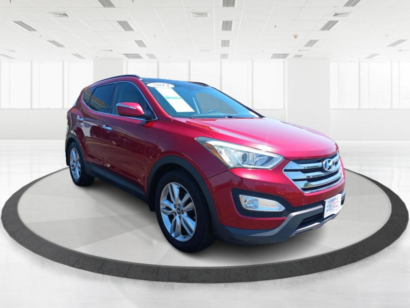 2014 Serrano Red Hyundai Santa Fe (5XYZW3LA0EG) with an 2.0L L4 DOHC 16V TURBO engine, 6-Speed Automatic transmission, located at 1099 N County Rd 25A, Troy, OH, 45373, (937) 908-9800, 40.057079, -84.212883 - Photo#0