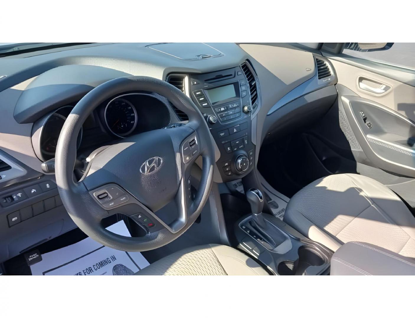 2014 Moonstone Silver Hyundai Santa Fe (5XYZT3LB5EG) with an 2.4L L4 DOHC 16V engine, 6-Speed Automatic transmission, located at 401 Woodman Dr, Riverside, OH, 45431, (937) 908-9800, 39.760899, -84.123421 - Photo#6