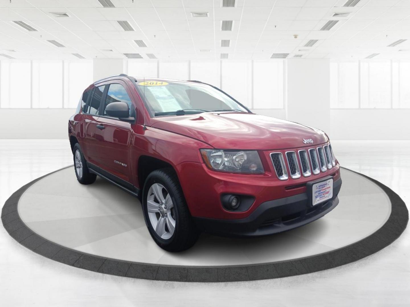 2014 Dp Cherry Red Crystal PC Jeep Compass Sport 4WD (1C4NJDBBXED) with an 2.4L L4 DOHC 16V engine, located at 1951 S Dayton Lakeview Rd., New Carlisle, OH, 45344, (937) 908-9800, 39.890999, -84.050255 - Photo#0