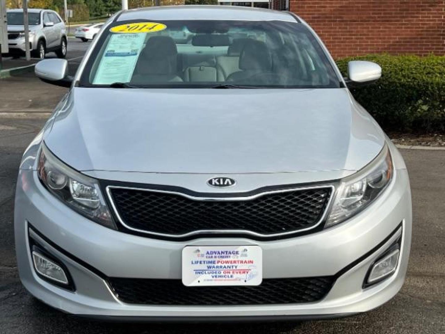 2014 Bright Silver Kia Optima LX (5XXGM4A77EG) with an 2.4L L4 DOHC 16V engine, 6-Speed Automatic transmission, located at 1099 N County Rd 25A, Troy, OH, 45373, (937) 908-9800, 40.057079, -84.212883 - Photo#1