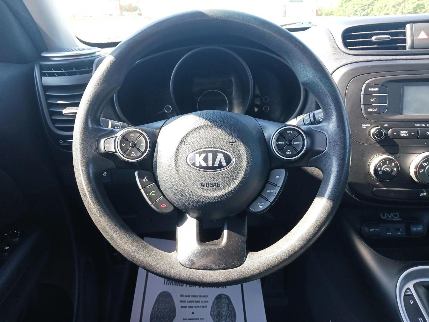 2014 Gray Kia Soul + (KNDJP3A58E7) with an 2.0L L4 DOHC 16V engine, 6-Speed Automatic transmission, located at 880 E. National Road, Vandalia, OH, 45377, (937) 908-9800, 39.891918, -84.183594 - Photo#15