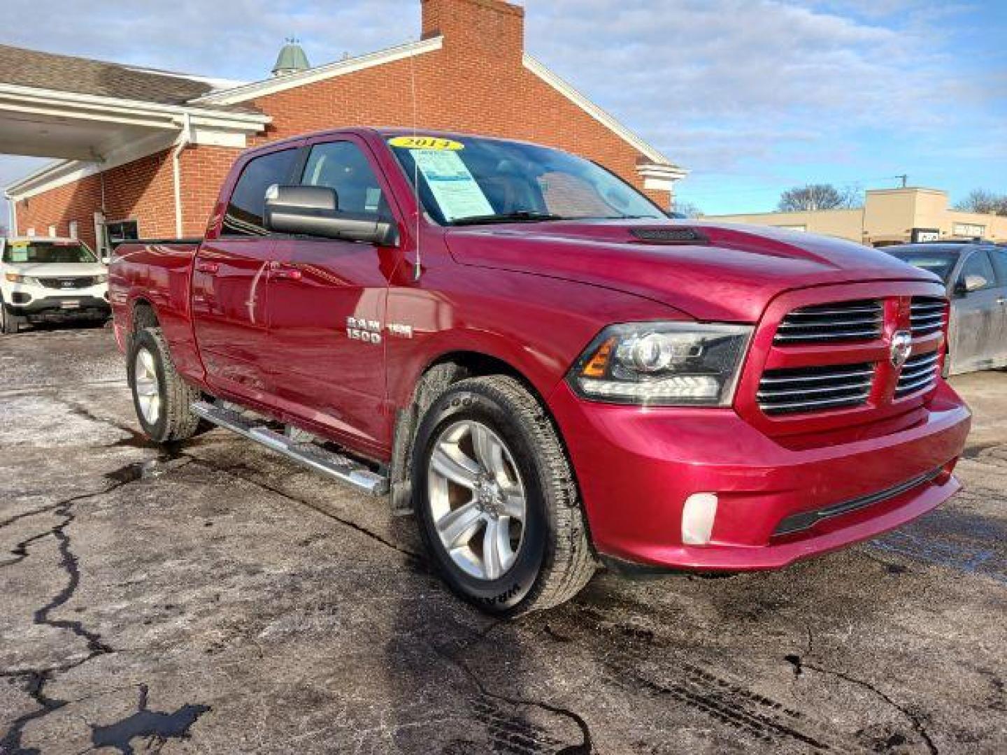 2014 Dp Cherry Red Crystal PC RAM 1500 Sport Crew Cab LWB 4WD (1C6RR7UT5ES) with an 5.7L V8 OHV 16V engine, 8-Speed Automatic transmission, located at 1230 East Main St, Xenia, OH, 45385, (937) 908-9800, 39.688026, -83.910172 - Photo#0