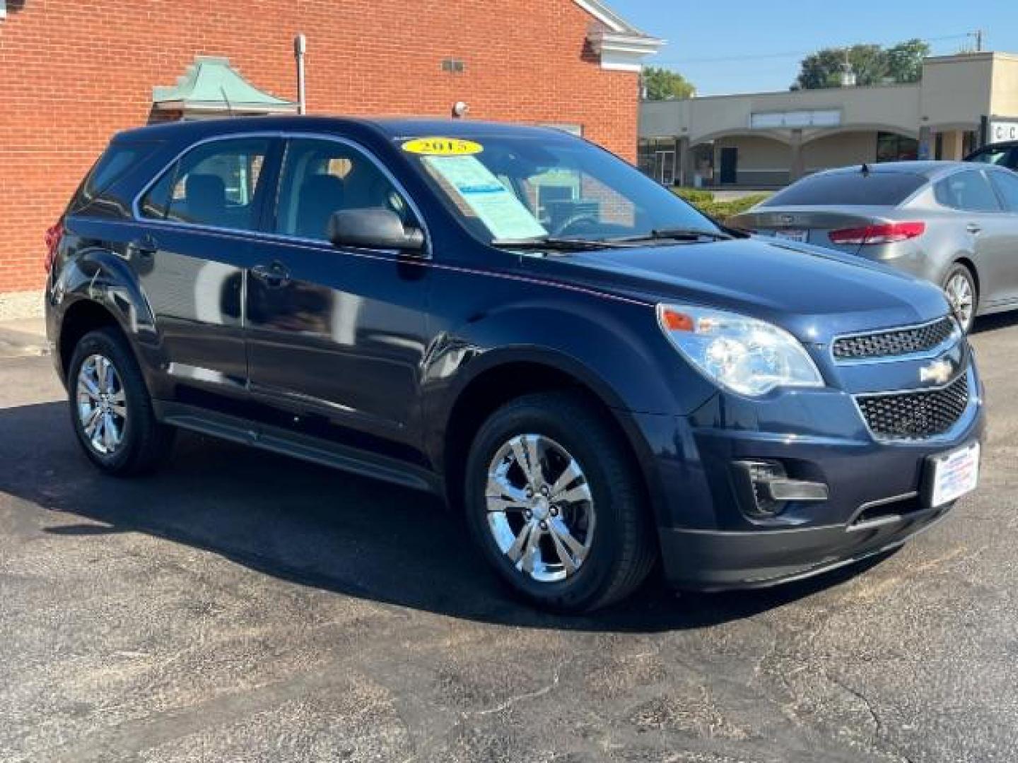 2015 Blue Velvet Metallic Chevrolet Equinox LS 2WD (2GNALAEK6F1) with an 2.4L L4 DOHC 16V FFV engine, 6-Speed Automatic transmission, located at 1099 N County Rd 25A, Troy, OH, 45373, (937) 908-9800, 40.057079, -84.212883 - Photo#0