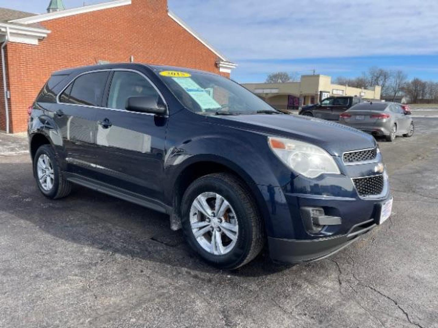 2015 Blue Velvet Metallic Chevrolet Equinox LS 2WD (2GNALAEK9F1) with an 2.4L L4 DOHC 16V FFV engine, 6-Speed Automatic transmission, located at 880 E. National Road, Vandalia, OH, 45377, (937) 908-9800, 39.891918, -84.183594 - Photo#0