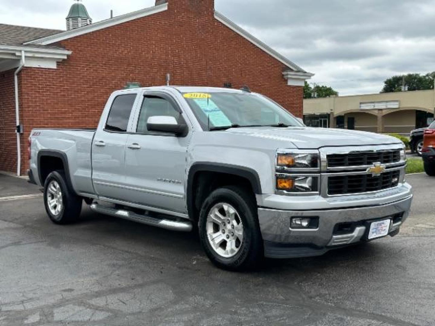 2015 Silver Chevrolet Silverado 1500 LT Double Cab 4WD (1GCVKREC6FZ) with an 5.3L V8 OHV 16V engine, 6-Speed Automatic transmission, located at 1099 N County Rd 25A, Troy, OH, 45373, (937) 908-9800, 40.057079, -84.212883 - Photo#0