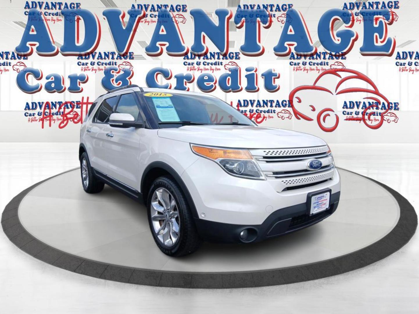 2015 White Platinum Metallic Tri-coat Ford Explorer (1FM5K8F82FG) with an 3.5L V6 DOHC 24V engine, 6-Speed Automatic transmission, located at 1099 N County Rd 25A, Troy, OH, 45373, (937) 908-9800, 40.057079, -84.212883 - Photo#0