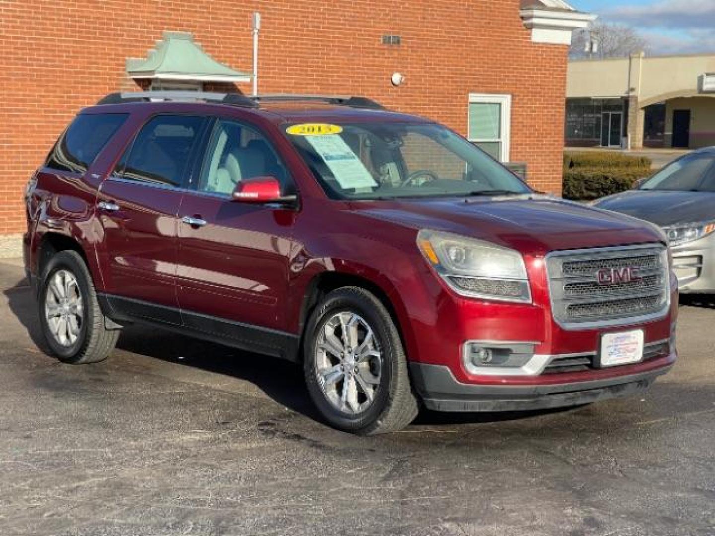 2015 Crimson Red Tincoat GMC Acadia SLT-1 FWD (1GKKRRKD7FJ) with an 3.6L V6 DOHC 24V engine, 6-Speed Automatic transmission, located at 4508 South Dixie Dr, Moraine, OH, 45439, (937) 908-9800, 39.689976, -84.218452 - Photo#0