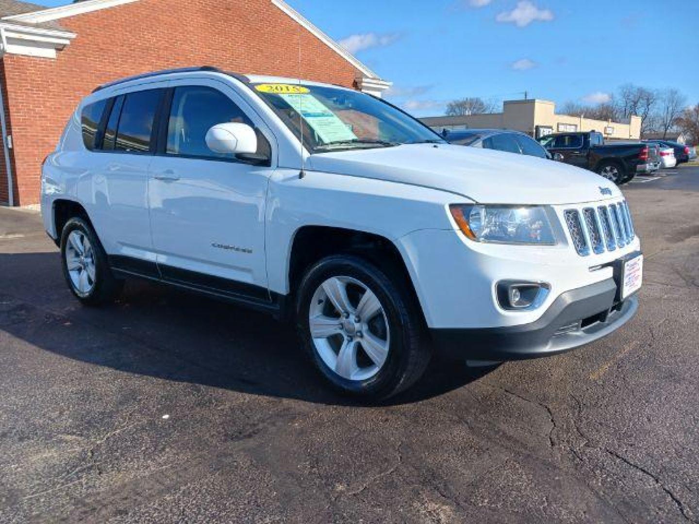 2015 Bright White Clear Coat Jeep Compass Latitude FWD (1C4NJCEA6FD) with an 2.0L L4 DOHC 16V engine, Continuously Variable Transmission transmission, located at 1951 S Dayton Lakeview Rd., New Carlisle, OH, 45344, (937) 908-9800, 39.890999, -84.050255 - Photo#0