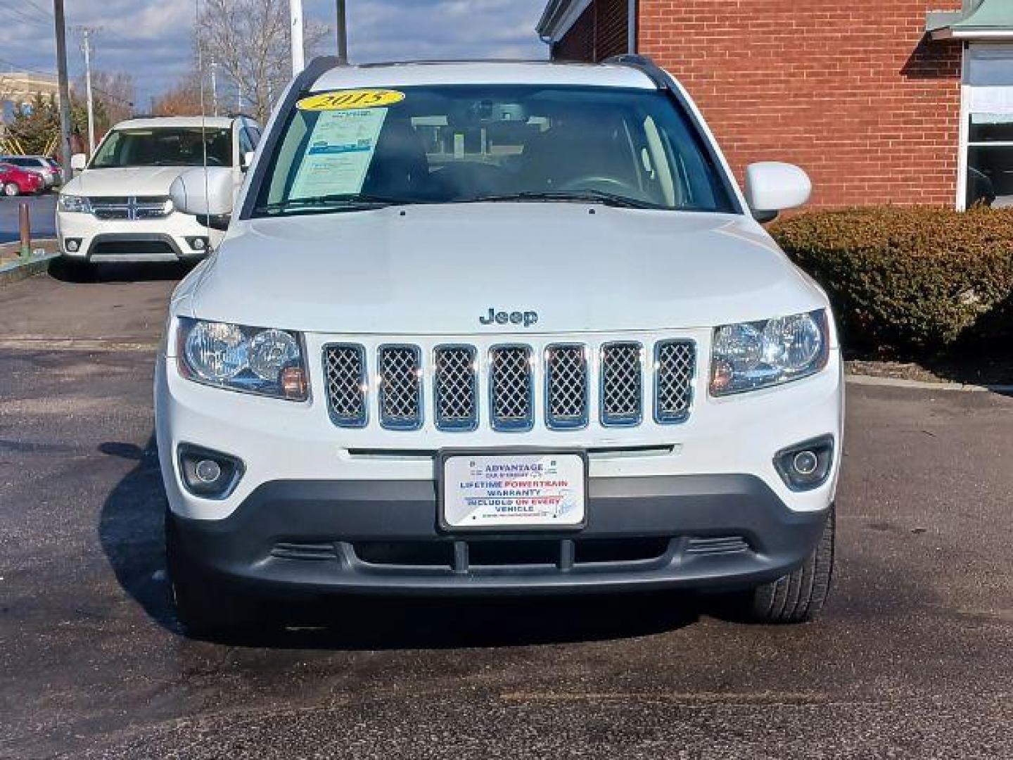 2015 Bright White Clear Coat Jeep Compass Latitude FWD (1C4NJCEA6FD) with an 2.0L L4 DOHC 16V engine, Continuously Variable Transmission transmission, located at 1951 S Dayton Lakeview Rd., New Carlisle, OH, 45344, (937) 908-9800, 39.890999, -84.050255 - Photo#1