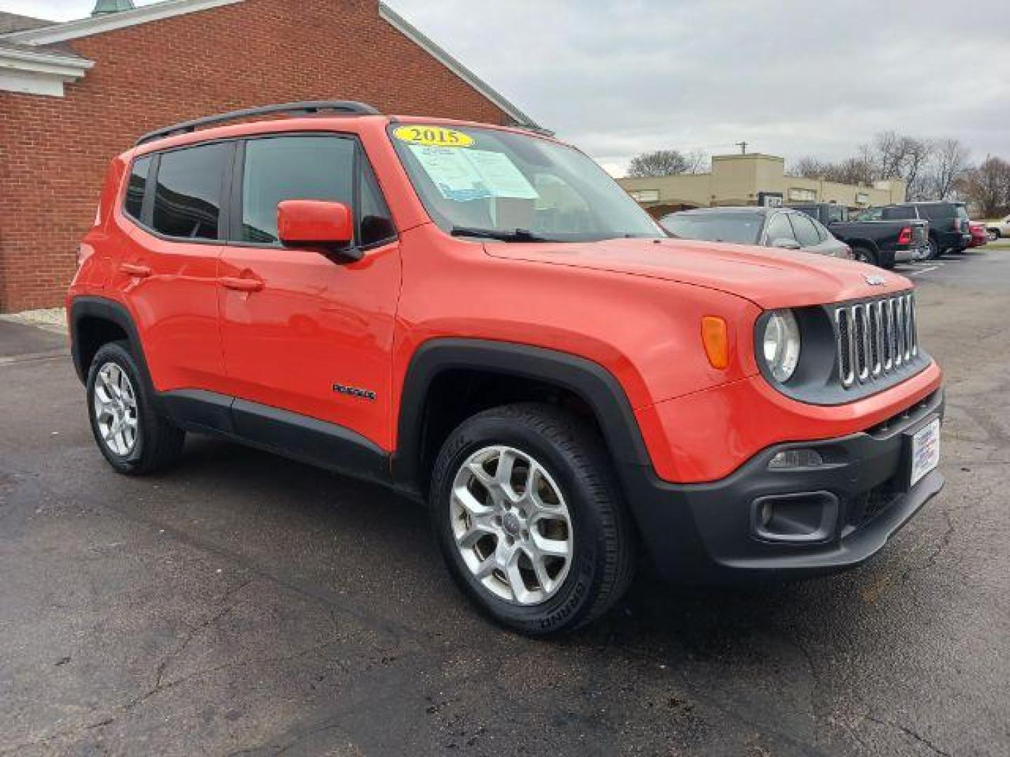 2015 Omaha Orange Jeep Renegade Latitude 4WD (ZACCJBBT1FP) with an 2.4L L4 DOHC 16V engine, 6-Speed Manual transmission, located at 401 Woodman Dr, Riverside, OH, 45431, (937) 908-9800, 39.760899, -84.123421 - Photo#0