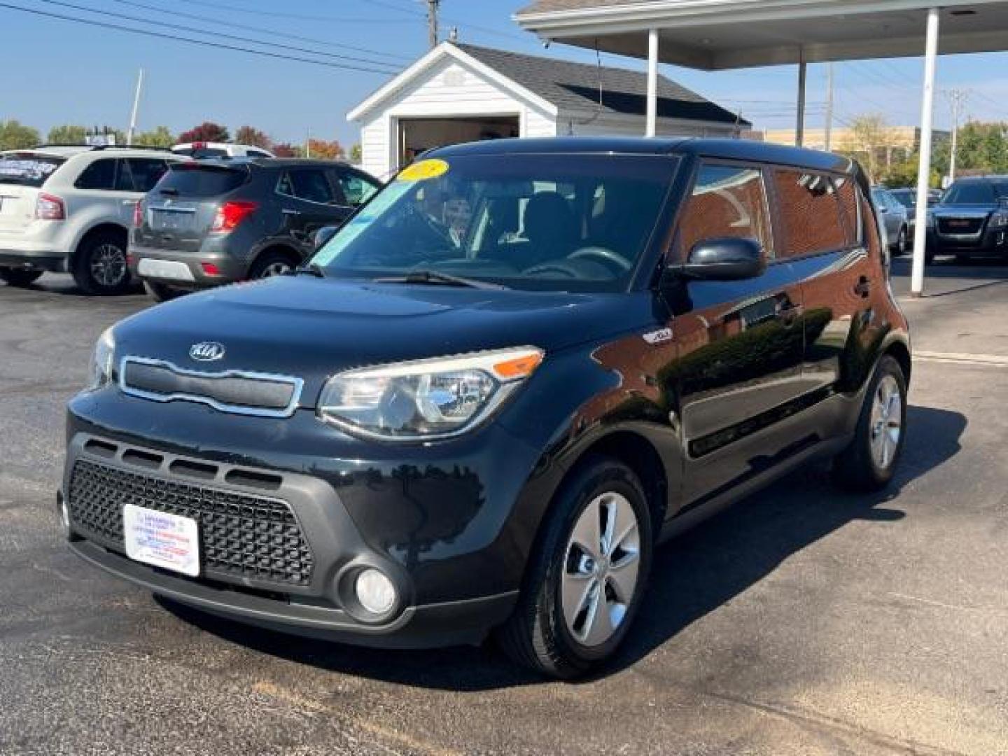 2015 Shadow Black Kia Soul Base (KNDJN2A29F7) with an 1.6L L4 DOHC 16V engine, located at 1184 Kauffman Ave, Fairborn, OH, 45324, (937) 908-9800, 39.807072, -84.030914 - Photo#2