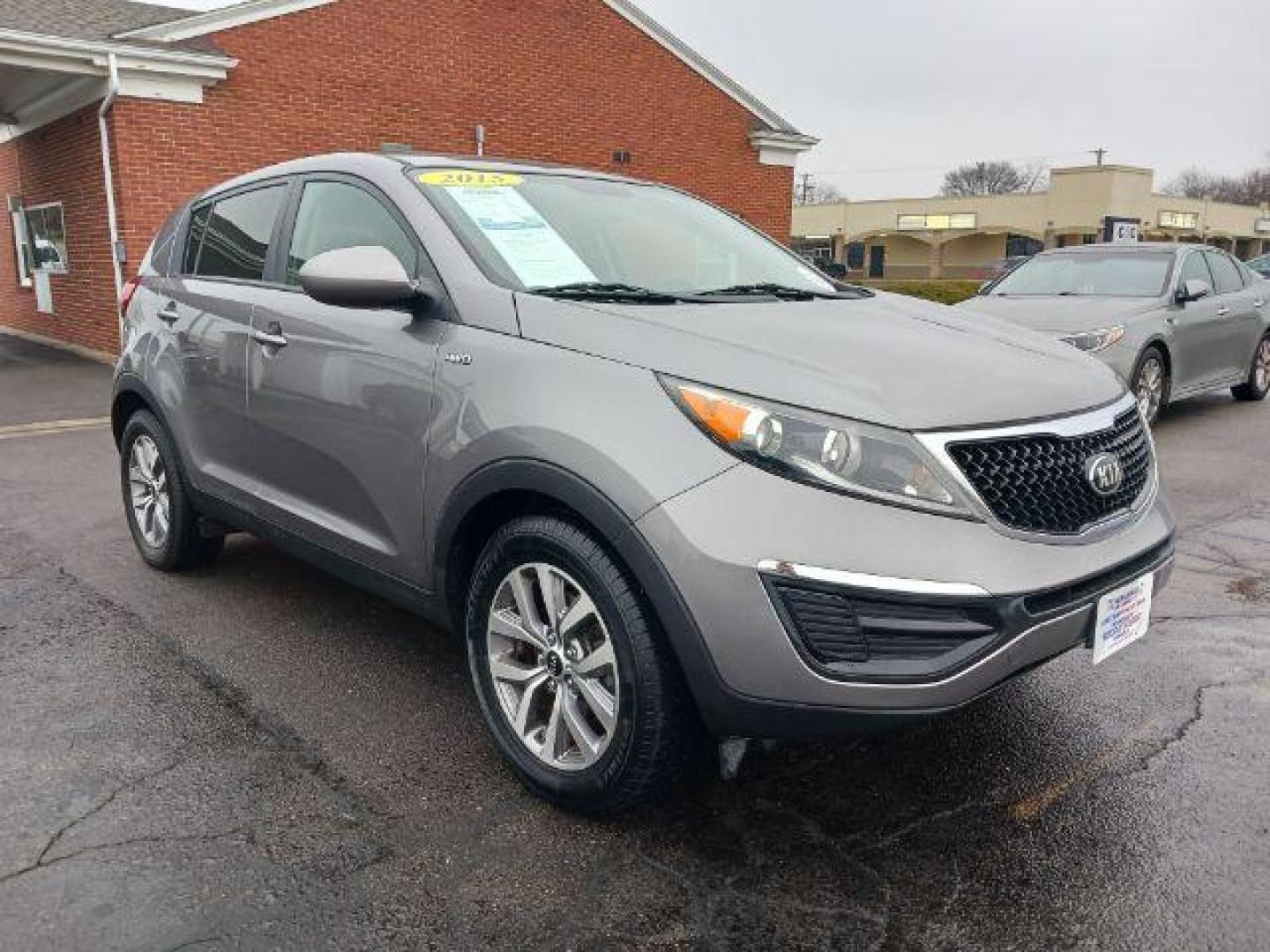 2015 Mineral Silver Kia Sportage LX AWD (KNDPBCAC7F7) with an 2.4L V6 DOHC 24V engine, 6-Speed Automatic transmission, located at 4508 South Dixie Dr, Moraine, OH, 45439, (937) 908-9800, 39.689976, -84.218452 - Photo#0