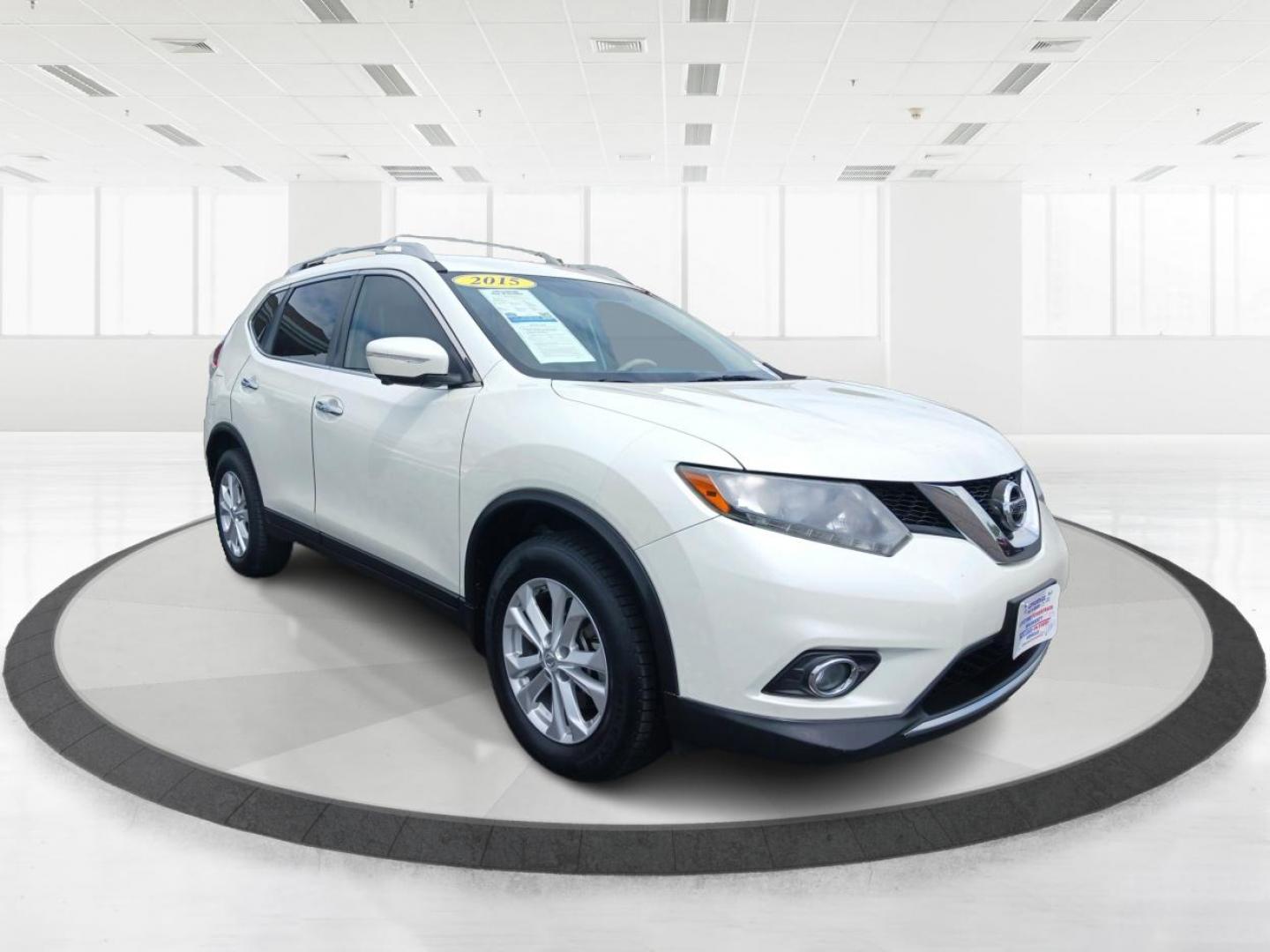 2015 Pearl White Nissan Rogue SV AWD (5N1AT2MK1FC) with an 2.5L L4 DOHC 16V engine, Continuously Variable Transmission transmission, located at 4508 South Dixie Dr, Moraine, OH, 45439, (937) 908-9800, 39.689976, -84.218452 - Photo#0