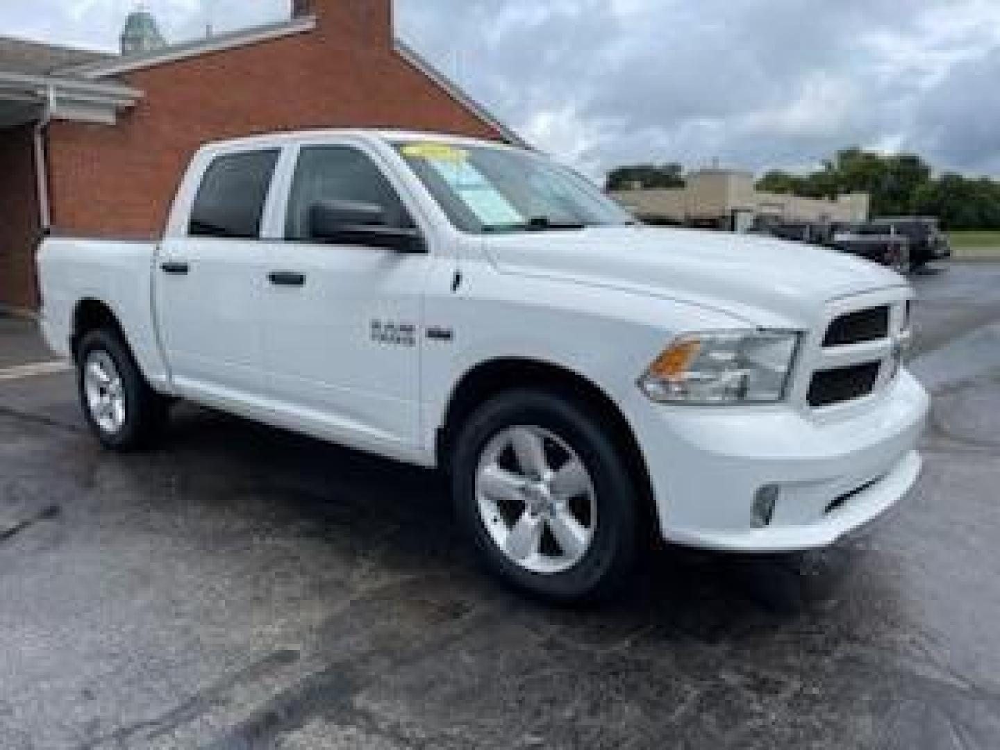 2015 White RAM 1500 Tradesman Crew Cab SWB 4WD (3C6RR7KT5FG) with an 5.7L V8 OHV 16V engine, 8-Speed Automatic transmission, located at 1099 N County Rd 25A, Troy, OH, 45373, (937) 908-9800, 40.057079, -84.212883 - Photo#0