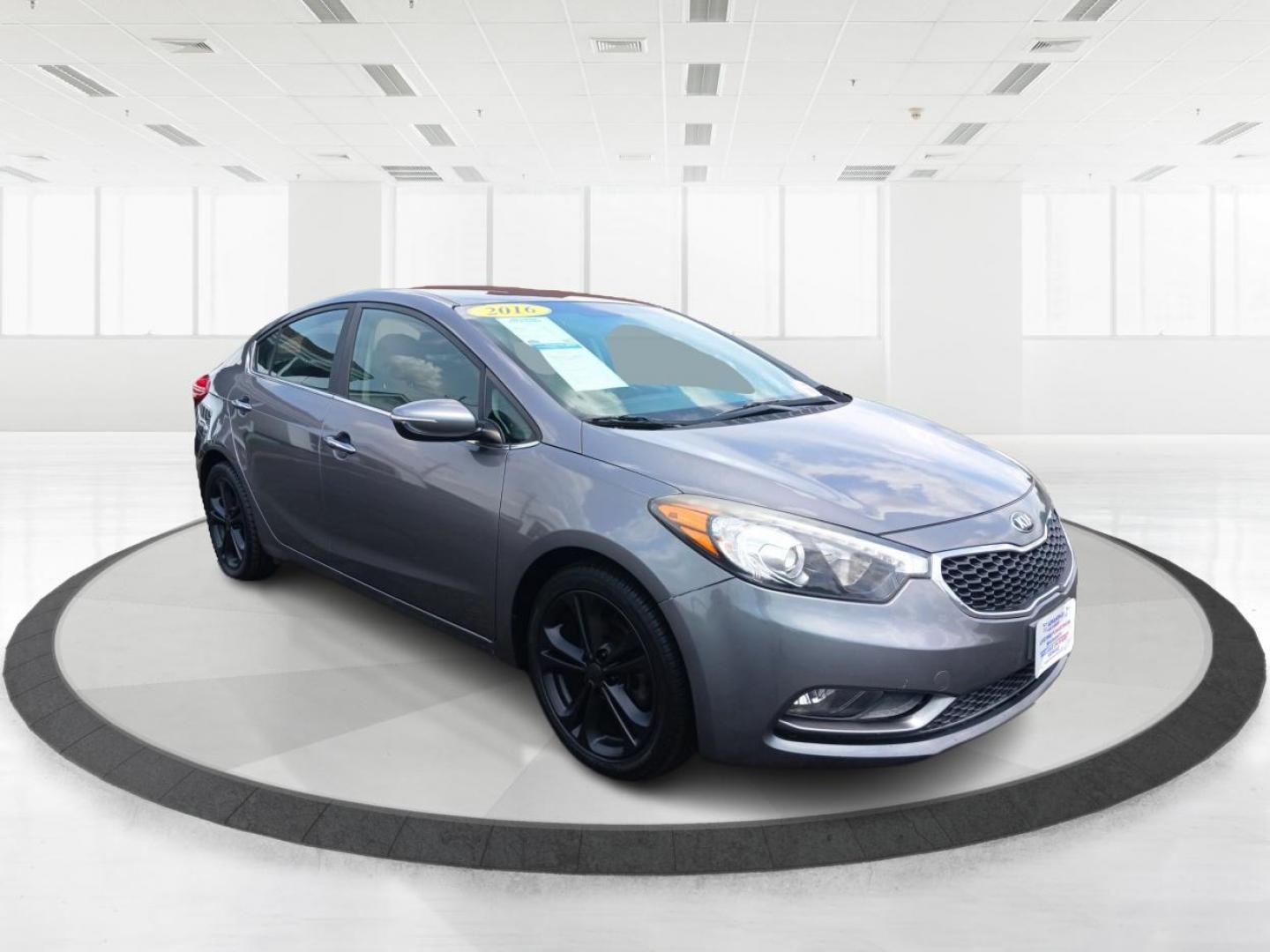 2016 Graphite Steel Kia Forte EX (KNAFX4A83G5) with an 2.0L L4 DOHC 16V engine, 6-Speed Automatic transmission, located at 1230 East Main St, Xenia, OH, 45385, (937) 908-9800, 39.688026, -83.910172 - Photo#0