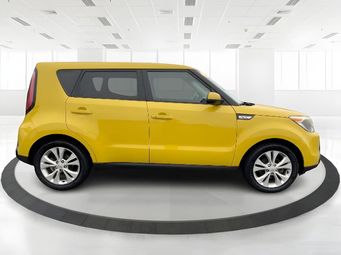 2016 Solar Yellow Kia Soul + (KNDJP3A51G7) with an 2.0L L4 DOHC 16V engine, 6A transmission, located at 1099 N County Rd 25A, Troy, OH, 45373, (937) 908-9800, 40.057079, -84.212883 - Photo#1